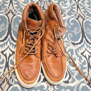 Men's Polo by Ralph Lauren leather hightops, EUC!🎉🎊